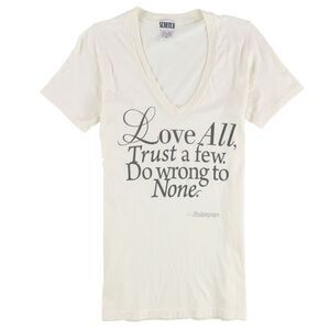 Scratch Womens Love All Trust A Few Graphic T-Shirt, NWT